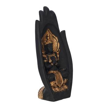 eCraftIndia Golden Handcrafted Engraved Palm Buddha Decorative Showpiece 3