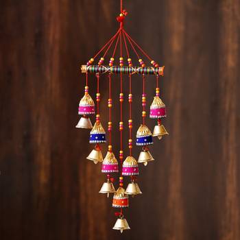 eCraftIndia Handcrafted Decorative Colorful Wall/Door/Window Hanging Bells 1
