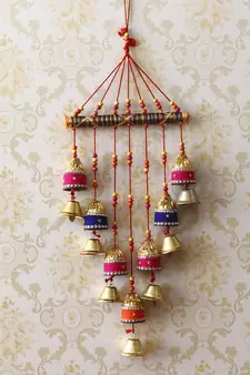 eCraftIndia Handcrafted Decorative Colorful Wall/Door/Window Hanging Bells