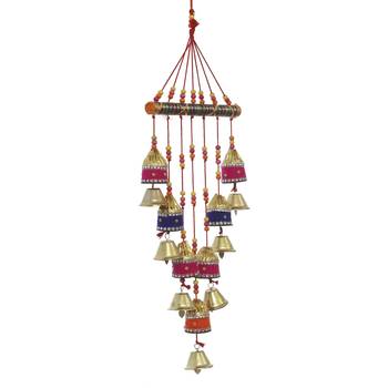 eCraftIndia Handcrafted Decorative Colorful Wall/Door/Window Hanging Bells 5