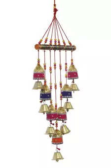 eCraftIndia Handcrafted Decorative Colorful Wall/Door/Window Hanging Bells