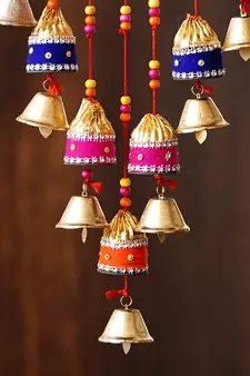 eCraftIndia Handcrafted Decorative Colorful Wall/Door/Window Hanging Bells