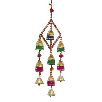 eCraftIndia Handcrafted Decorative Colorful Wall/Door/Window Hanging Bells 5