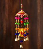 eCraftIndia Handcrafted Decorative Lord Ganesha Wall/Door/Window Hanging Bells