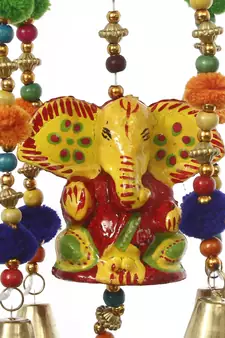 eCraftIndia Handcrafted Decorative Lord Ganesha Wall/Door/Window Hanging Bells
