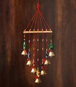 eCraftIndia Handcrafted Decorative Colorful Stars Wall/Door/Window Hanging Bells