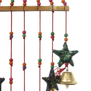 eCraftIndia Handcrafted Decorative Colorful Stars Wall/Door/Window Hanging Bells 6