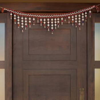 eCraftIndia Decorative Colorful Bandarwal/Toran Door Hanging  with Shells 1