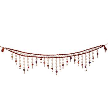 eCraftIndia Decorative Colorful Bandarwal/Toran Door Hanging  with Shells 2