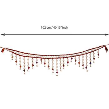 eCraftIndia Decorative Colorful Bandarwal/Toran Door Hanging  with Shells 3