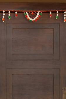 eCraftIndia Decorative Colorful Bandarwal/Toran  Door Hanging with Shells and Rudraksh