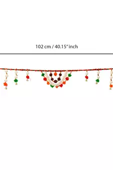eCraftIndia Decorative Colorful Bandarwal/Toran  Door Hanging with Shells and Rudraksh