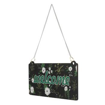 eCraftIndia Wooden Floral Look Multicolor "Welcome" Decorative Wall Hanging with Chain 5