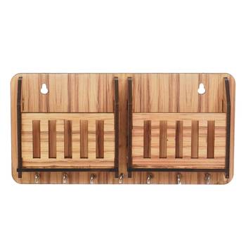 eCraftIndia Multiutility 7 Hooks Wooden Mobile Holder and KeyHolder 6
