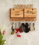 eCraftIndia Home Theme Multiutility 7 Hooks Wooden KeyHolder