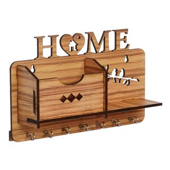 eCraftIndia Home Theme Multiutility 7 Hooks Wooden KeyHolder 3