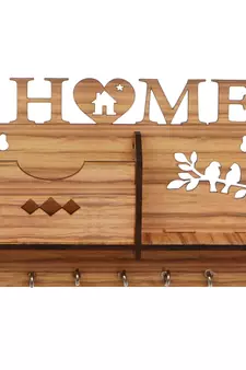 eCraftIndia Home Theme Multiutility 7 Hooks Wooden KeyHolder