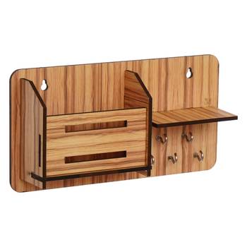 eCraftIndia Multiutility 5 Hooks Wooden KeyHolder 3