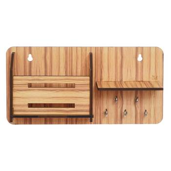 eCraftIndia Multiutility 5 Hooks Wooden KeyHolder 6