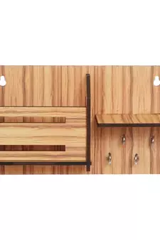 eCraftIndia Multiutility 5 Hooks Wooden KeyHolder