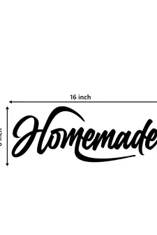 eCraftIndia "Homemade" Black Engineered Wood Wall Art Cutout, Ready to Hang Home Decor