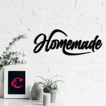 eCraftIndia "Homemade" Black Engineered Wood Wall Art Cutout, Ready to Hang Home Decor 4