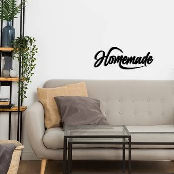 eCraftIndia "Homemade" Black Engineered Wood Wall Art Cutout, Ready to Hang Home Decor 5
