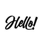 eCraftIndia "HELLO!" Black Engineered Wood Wall Art Cutout, Ready to Hang Home Decor