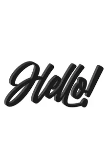 eCraftIndia "HELLO!" Black Engineered Wood Wall Art Cutout, Ready to Hang Home Decor
