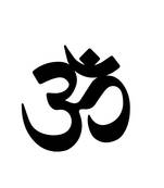 eCraftIndia "Om" Black Engineered Wood Wall Art Cutout, Ready to Hang Home Decor