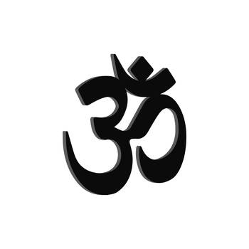 eCraftIndia "Om" Black Engineered Wood Wall Art Cutout, Ready to Hang Home Decor 2