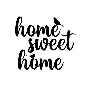 eCraftIndia "Home Sweet Home with Birds" Black Engineered Wood Wall Art Cutout, Ready to Hang Home Decor 2