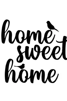 eCraftIndia "Home Sweet Home with Birds" Black Engineered Wood Wall Art Cutout, Ready to Hang Home Decor