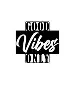 eCraftIndia "Good Vibes Only" Black Engineered Wood Wall Art Cutout, Ready to Hang Home Decor