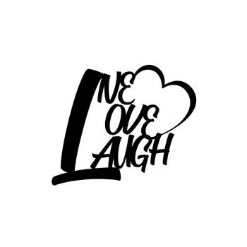 eCraftIndia "Live Love Laugh With Heart" Black Engineered Wood Wall Art Cutout, Ready to Hang Home Decor 1