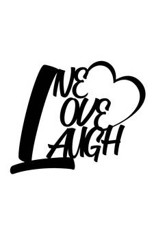 eCraftIndia "Live Love Laugh With Heart" Black Engineered Wood Wall Art Cutout, Ready to Hang Home Decor
