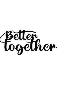 eCraftIndia "Better Together" Black Engineered Wood Wall Art Cutout, Ready to Hang Home Decor