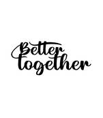 eCraftIndia "Better Together" Black Engineered Wood Wall Art Cutout, Ready to Hang Home Decor