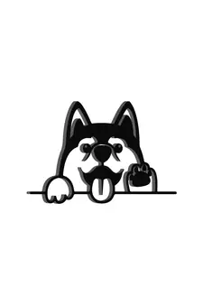eCraftIndia "Dog Face" Black Engineered Wood Wall Art Cutout, Ready to Hang Home Decor