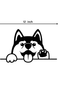 eCraftIndia "Dog Face" Black Engineered Wood Wall Art Cutout, Ready to Hang Home Decor