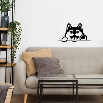 eCraftIndia "Dog Face" Black Engineered Wood Wall Art Cutout, Ready to Hang Home Decor 5