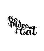 eCraftIndia "Be More Cat" Black Engineered Wood Wall Art Cutout, Ready to Hang Home Decor