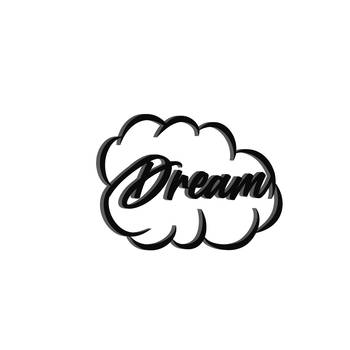 eCraftIndia "Dream" Black Engineered Wood Wall Art Cutout, Ready to Hang Home Decor 2