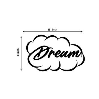 eCraftIndia "Dream" Black Engineered Wood Wall Art Cutout, Ready to Hang Home Decor 3
