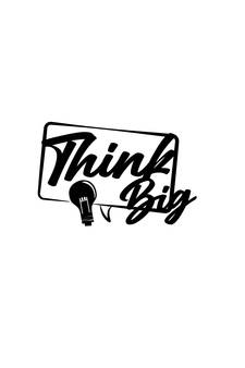 eCraftIndia "Think Big" Black Engineered Wood Wall Art Cutout, Ready to Hang Home Decor
