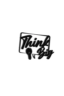 eCraftIndia "Think Big" Black Engineered Wood Wall Art Cutout, Ready to Hang Home Decor