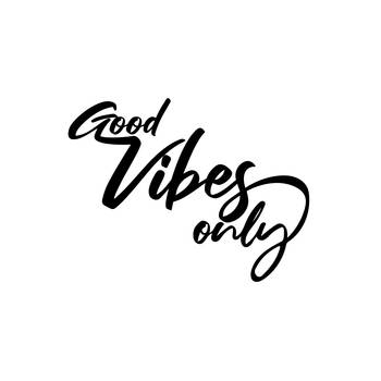eCraftIndia "Good Vibes Only" Black Engineered Wood Wall Art Cutout, Ready to Hang Home Decor 1