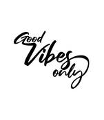 eCraftIndia "Good Vibes Only" Black Engineered Wood Wall Art Cutout, Ready to Hang Home Decor