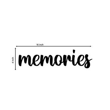 eCraftIndia "Memories" Black Engineered Wood Wall Art Cutout, Ready to Hang Home Decor 3