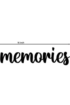 eCraftIndia "Memories" Black Engineered Wood Wall Art Cutout, Ready to Hang Home Decor